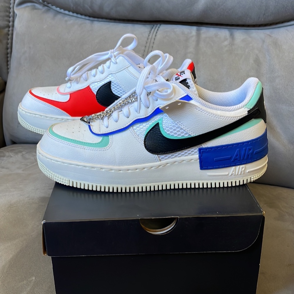 Nike Womens WMNS Air Force 1 Shadow 'White Multi-Color' 
Sneakers/Shoes